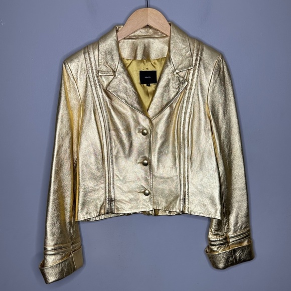 Identify Gold Leather Jacket - Picture 1 of 7